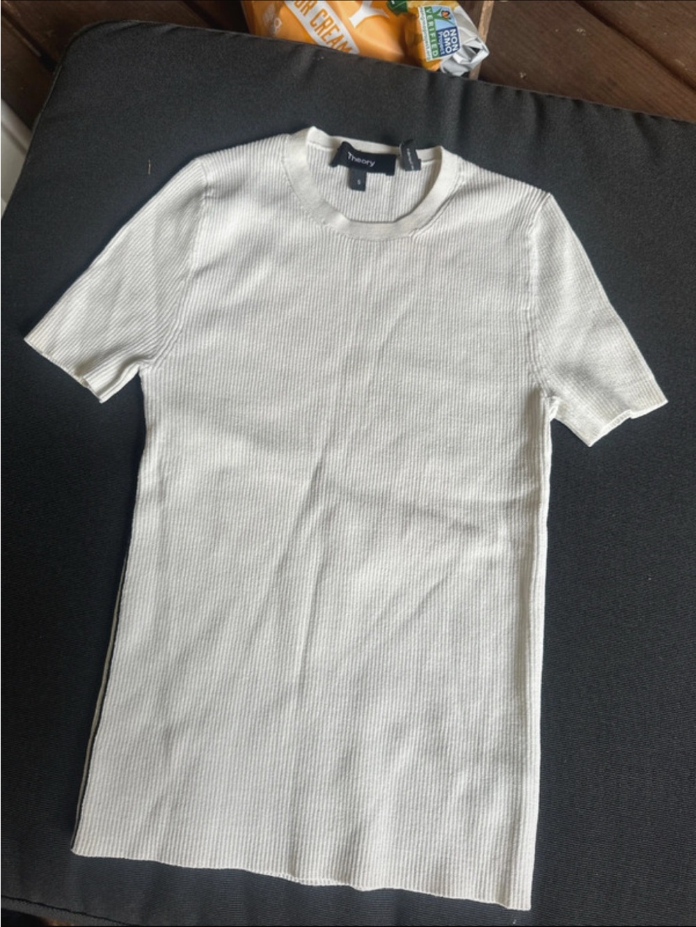 Theory women’s  Short-Sleeve Ribbed Bodycon t-Shirt - White
